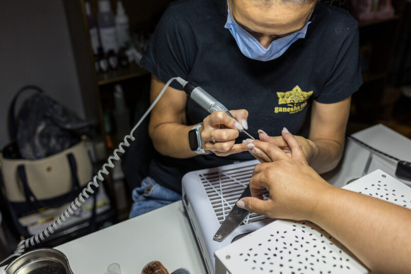 Trabalho de unhas Ganesha Ink